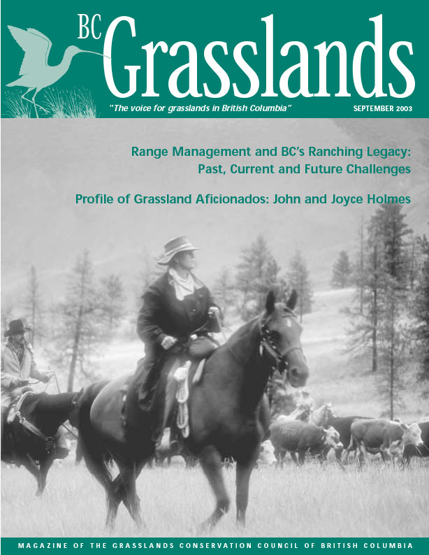 Fall 2003 - BC Grasslands - Magazine of the Grasslands Council of BC